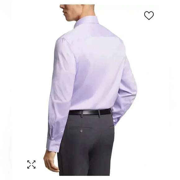 Men's Big & Tall Classic/ Regular Fit Wrinkle Free Poplin Solid Dress Shirt - Picture 2 of 7